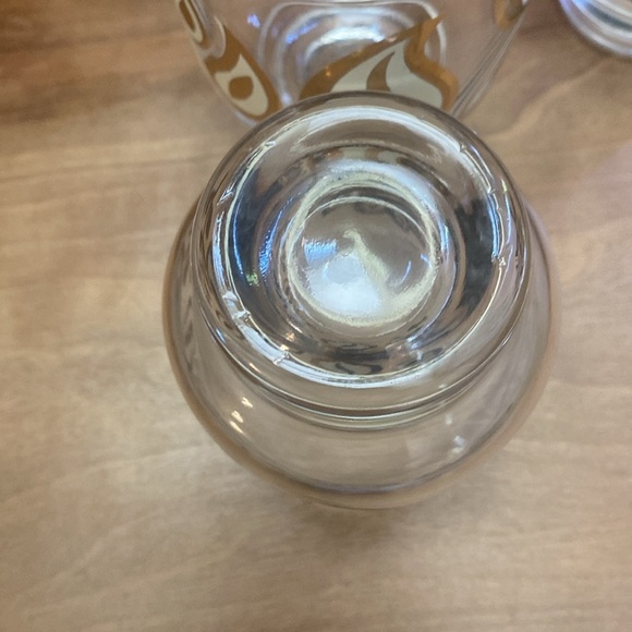 MCM gold butterfly glasses. Set of 5 - Picture 8 of 16